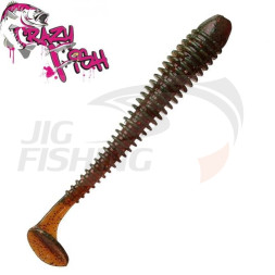 Мягкие приманки Crazy Fish Vibro Worm 4&quot; #10 Motor Oil