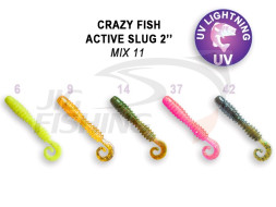 Мягкие приманки Crazy Fish Activ Slug 2&quot; Mix 11