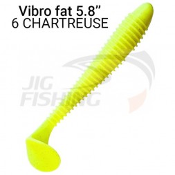 Мягкие приманки Crazy Fish Vibro Fat 5.8&quot; 06 Chartreuse