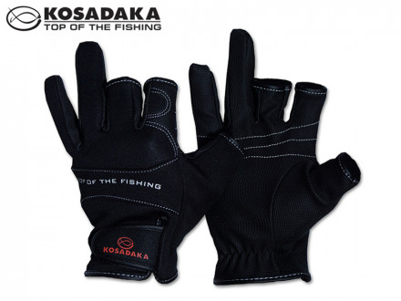 Перчатки неопреновые Kosadaka Fishing Gloves SGS21 #черный