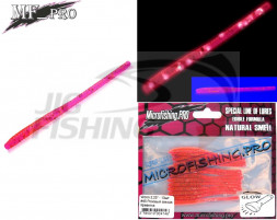 Мягкие приманки MF Pro Worm 2.25&quot; #45 Glow Розовый звезда