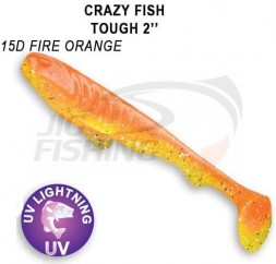 Мягкие приманки Crazy Fish Tough 2&quot; #15D Chart Orange