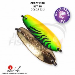 Блесна колеблющаяся Crazy Fish Sly 9gr #22.2