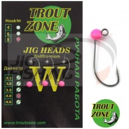 Джиг-головки Trout Zone #4 4.6mm 0.8gr Pink