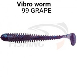 Мягкие приманки Crazy Fish Vibro Worm 3&quot; #99 Grape