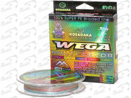Шнур плетеный Kosadaka Vega 150m #0.25mm 17.7kg Multicolor