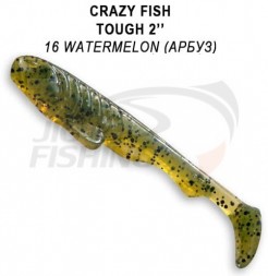 Мягкие приманки Crazy Fish Tough 2&quot; #16 Waretmelon