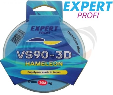 Монофильная леска Expert Profi VS90-3D Hameleon Blue Clear 30m 0.10mm 2.8kg