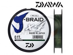 Шнур Daiwa J-Braid X4 135m Dark Green #0.4 0.07mm 2.6kg