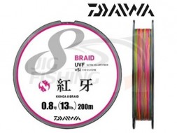 Шнур плетеный Daiwa Kohga UVF 8+Si 200m #0.8 13lb 0.148mm 6.4kg