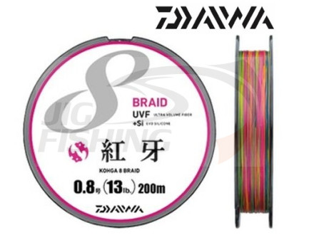 Шнур плетеный Daiwa Kohga UVF 8+Si 200m #0.8 13lb 0.148mm 6.4kg