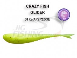 Мягкие приманки Crazy Fish Glider 2.2&quot;  06 Chartreuse