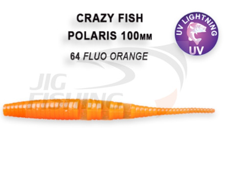 Мягкие приманки Crazy Fish Polaris 4&quot;  64 Fluo Orange