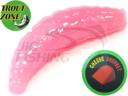 Мягкие приманки Trout Zone Maggot 1.6&quot; #Pink Cheese/Sherbet