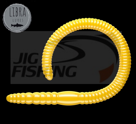Мягкие приманки Libra Lures Flex Worm 95mm #008 Dark Yellow
