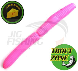 Мягкие приманки Trout Zone Wake Worm Fat Floating 2.6&quot; #Pink
