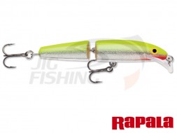 Воблер Rapala Scatter Rap Jointed  SCRJ09 90mm 7gr #Silver Fluorescent Chartreuse