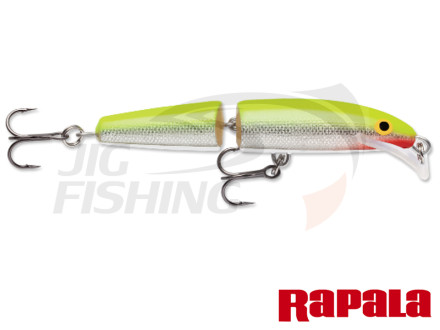 Воблер Rapala Scatter Rap Jointed  SCRJ09 90mm 7gr #Silver Fluorescent Chartreuse