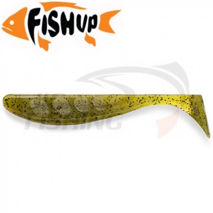 Мягкие приманки FishUp Wizzle Shad 1.4&quot; #074 Green Pumpkin Seed