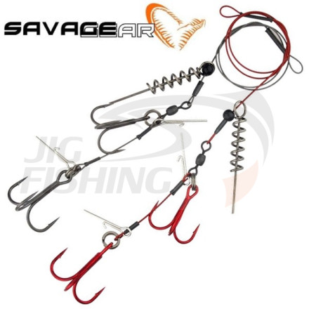 Оснастка Savage Gear Cork Screw Releese Rig M #1+#1/0 22kg 40cm