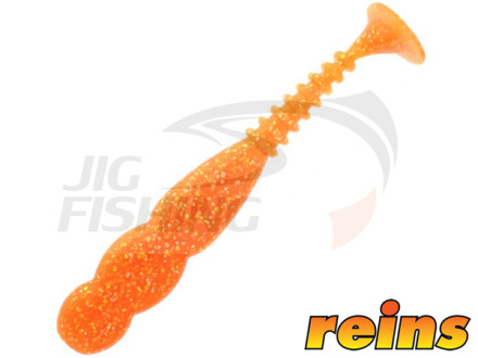 Мягкие приманки Reins Fat Rock Vibe Shad 6.5&quot; #413 Chika Chika Orange