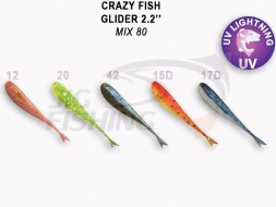 Мягкие приманки Crazy Fish Glider 2.2&quot;  Mix 80