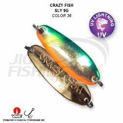 Блесна колеблющаяся Crazy Fish Sly 9gr #36