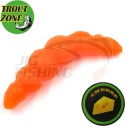 Мягкие приманки Trout Zone Brook 1.3&quot; #Orange Cheese (10шт/уп)