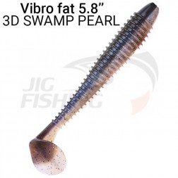 Мягкие приманки Crazy Fish Vibro Fat 5.8&quot; 3D Swamp Pearl