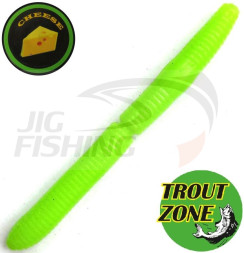 Мягкие приманки Trout Zone Wake Worm Fat Floating 2.6&quot; #Green Chartreuse