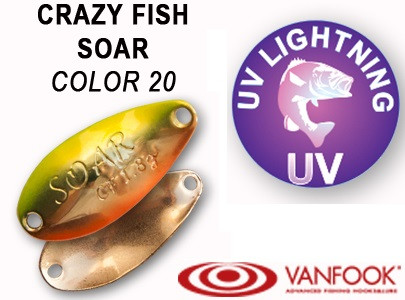 Колеблющиеся блесна Crazy Fish Soar 0.9gr #20