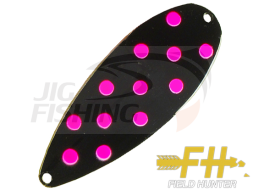 Колеблющаяся блесна Field Hunter North X Standart 35gr #11 Full Black / Pink Dot