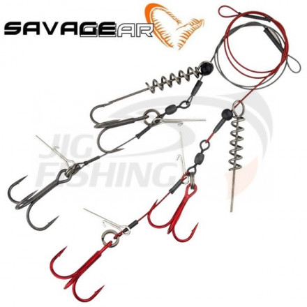 Оснастка Savage Gear Cork Screw Releese Rig L #1/0+#2/0 31kg 45cm
