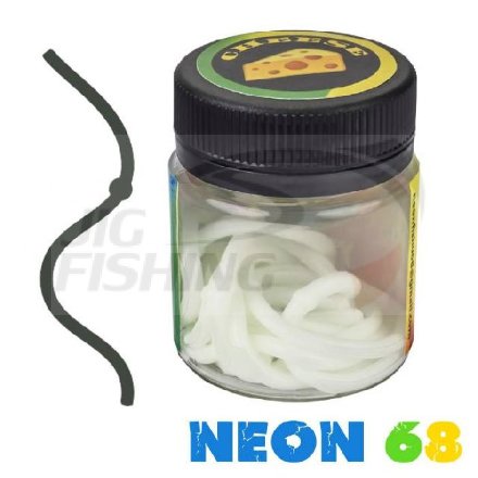 Силиконовые черви Neon 68 Лапша Доширак 3.6&quot; 90mm #White