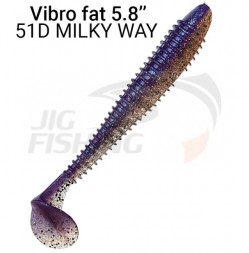 Мягкие приманки Crazy Fish Vibro Fat 5.8&quot; 51D Milky Way