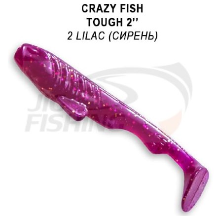 Мягкие приманки Crazy Fish Tough 2&quot; #02 Lilac