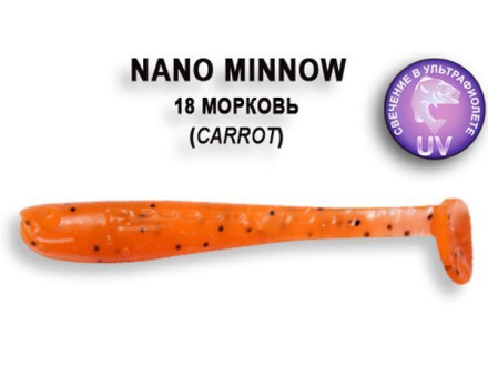Мягкие приманки Crazy Fish Nano Minnow 1.6&quot; 18 Carrot