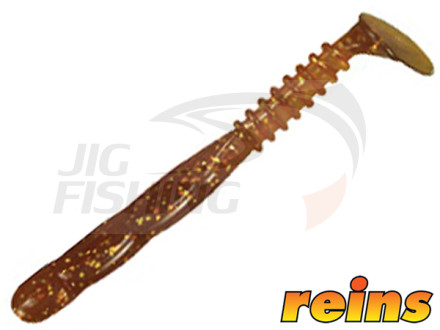 Мягкие приманки Reins Fat Rock Vibe Shad  6.5&quot; #430 Motor Oil Gold FLK