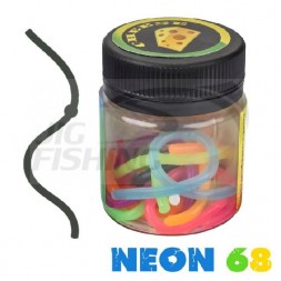 Силиконовые черви Neon 68 Лапша Доширак 3.6&quot; 90mm #Mix