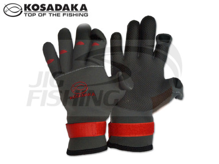 Перчатки неопреновые Kosadaka Sharks Fishing Gloves SK70-XL #серый
