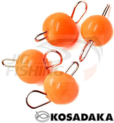 Груз чебурашка разборный Kosadaka вольфрам Orange Glowing 0.5gr