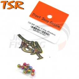 Вольфрамовые головки граненые TSR 4.6mm 0.8gr #Rainbow (10шт/уп)