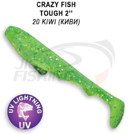 Мягкие приманки Crazy Fish Tough 2&quot; #20 Kiwi