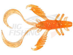 Мягкие приманки Bait Breath Virtual Craw 3.6&quot; #S353 UV Hologram Clear Orange