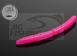 Силиконовые приманки Libra Lures Fatty D Worm 75mm #019 Hot Pink