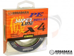 Шнур плетеный Kosadaka Super Line PE X4 150m  Multicolor 0.30mm 21.8kg