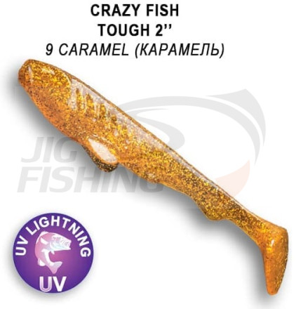 Мягкие приманки Crazy Fish Tough 2&quot; #09 Caramel