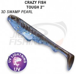 Мягкие приманки Crazy Fish Tough 2&quot; #3D Swamp Pearl