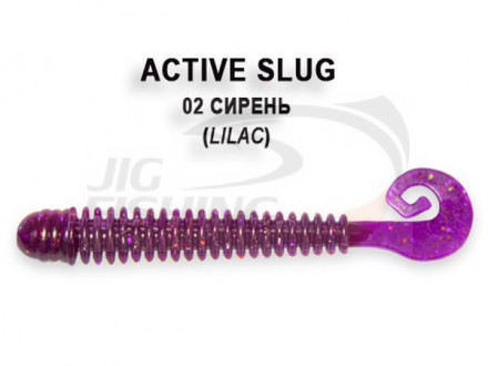 Мягкие приманки Crazy Fish Active Slug 2.8&quot; #02 Lilac