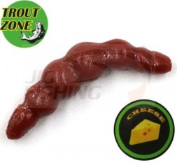 Мягкие приманки Trout Zone Brook 1.3&quot; #Red Brown Cheese (10шт/уп)
